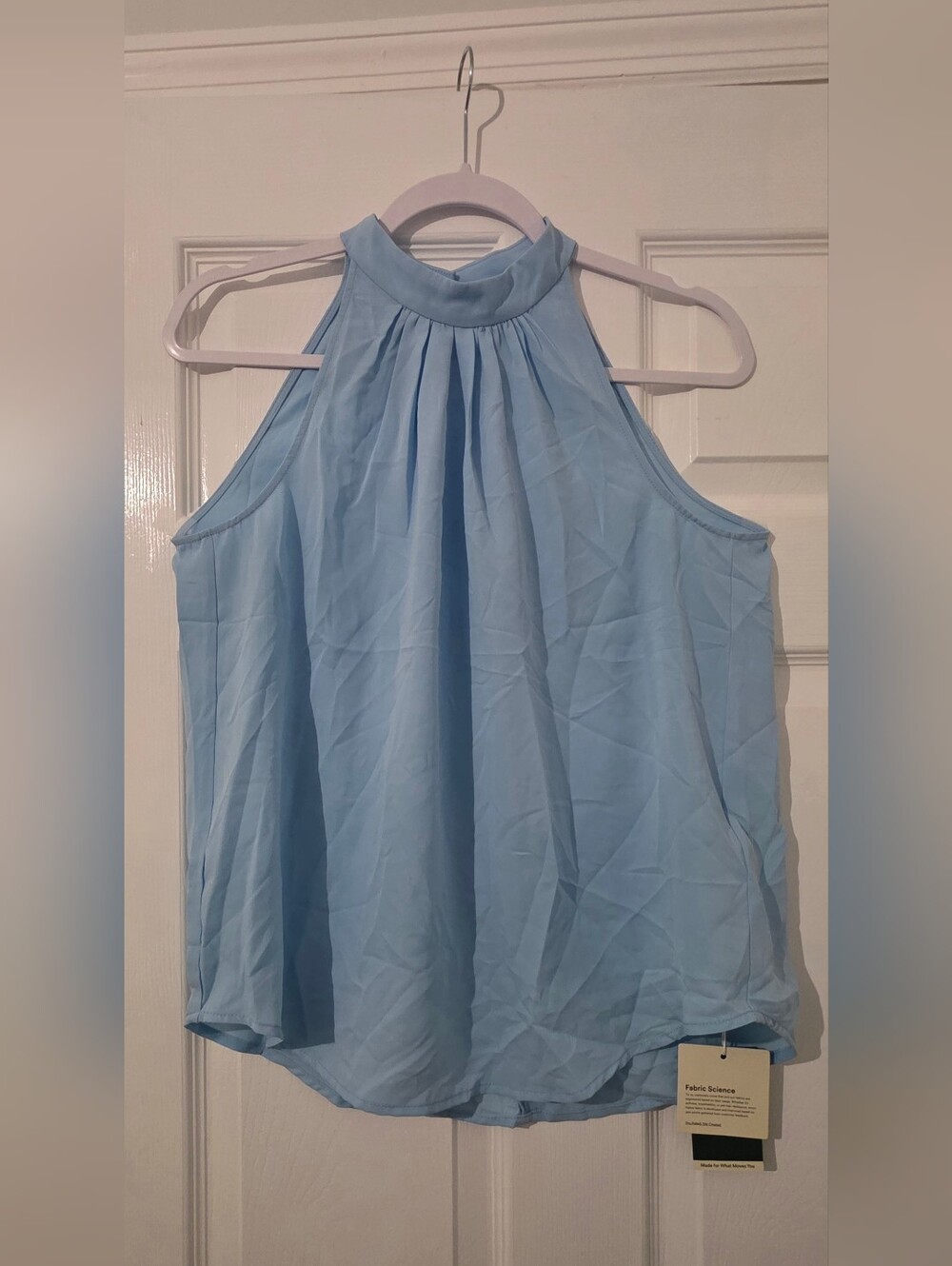 NWT HALARA Light Blue Halter Camisole Top Sz S